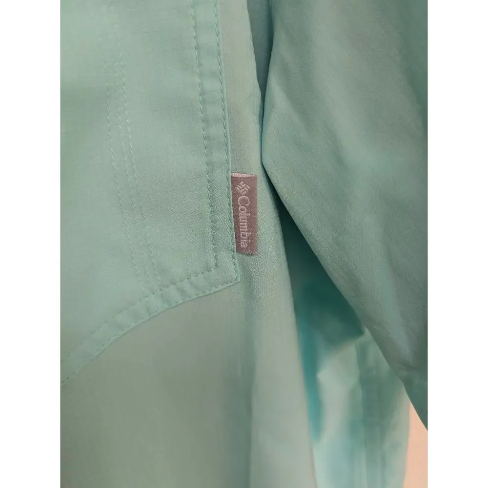 Columbia Mens Omni-Shade Sun Protection Button-up Fishing Shirt Mint Green XXL
